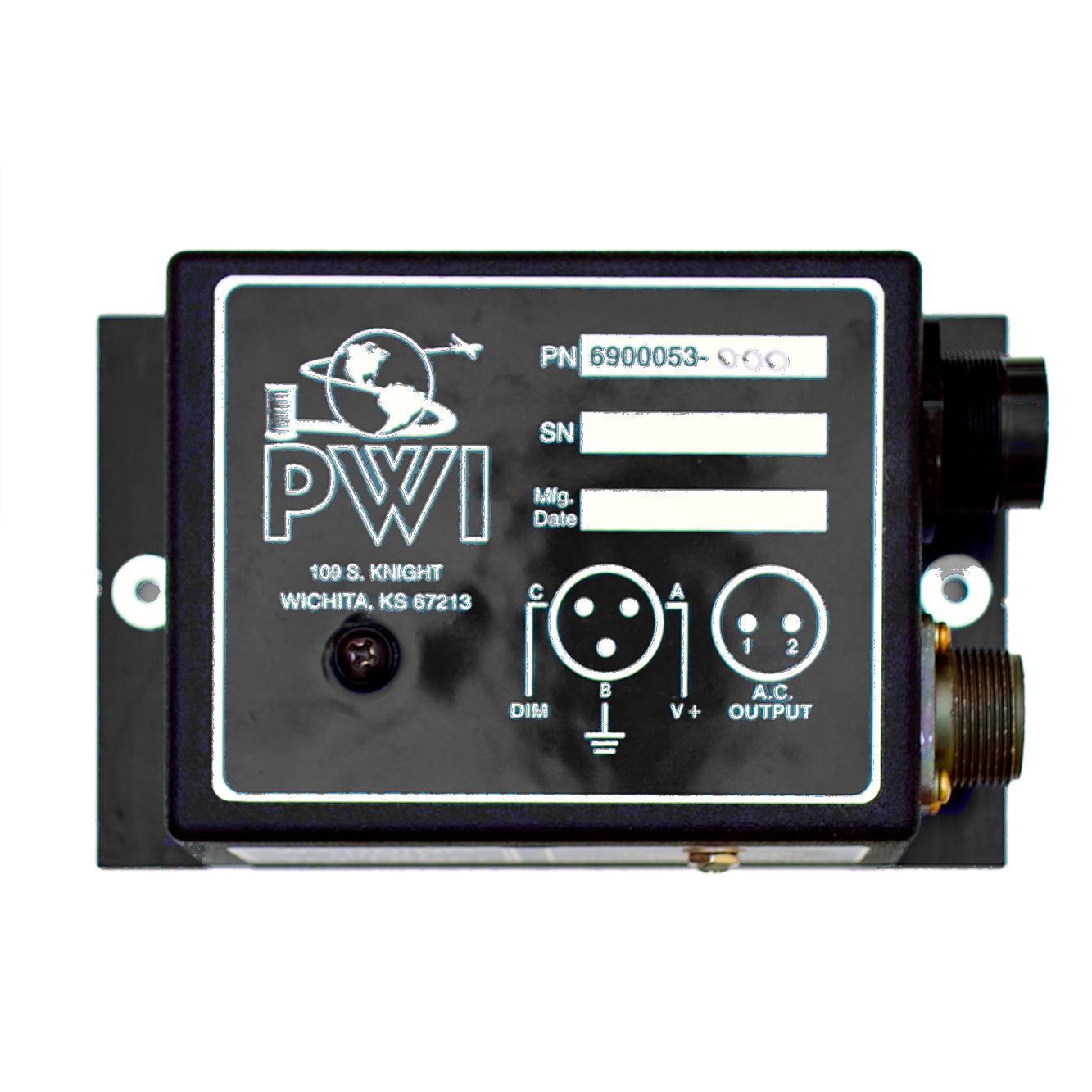 PWI Aviation Fluorescent Power Supply &mdash; Part No. 6900053-000 / 285-40CC-4