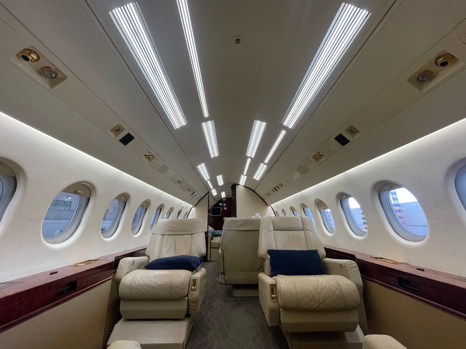 Cool white LED passenger cabin lighting system from PWI, Inc.