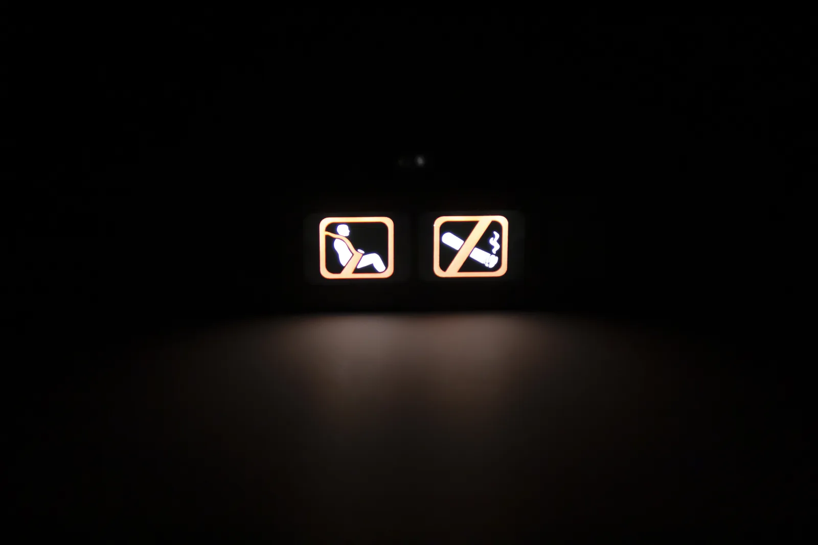 Smoking / Seat Belt sign LED backlight and printed graphic
