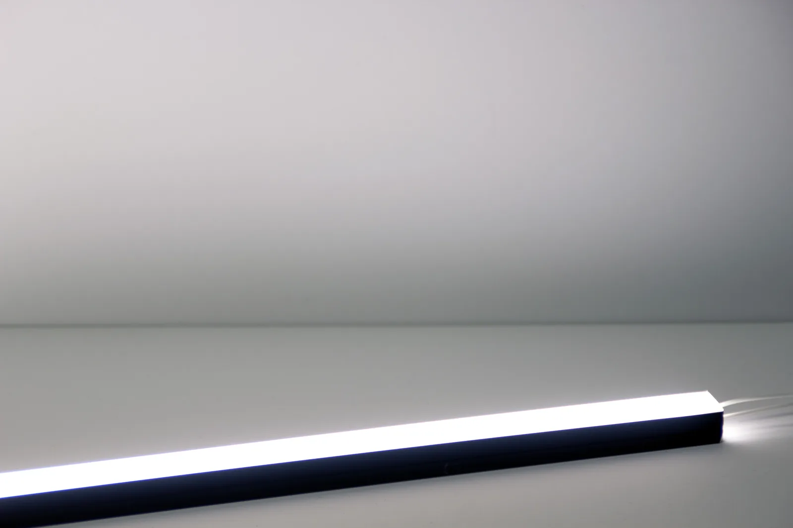 PWI LED linear light aluminum housing close-up
