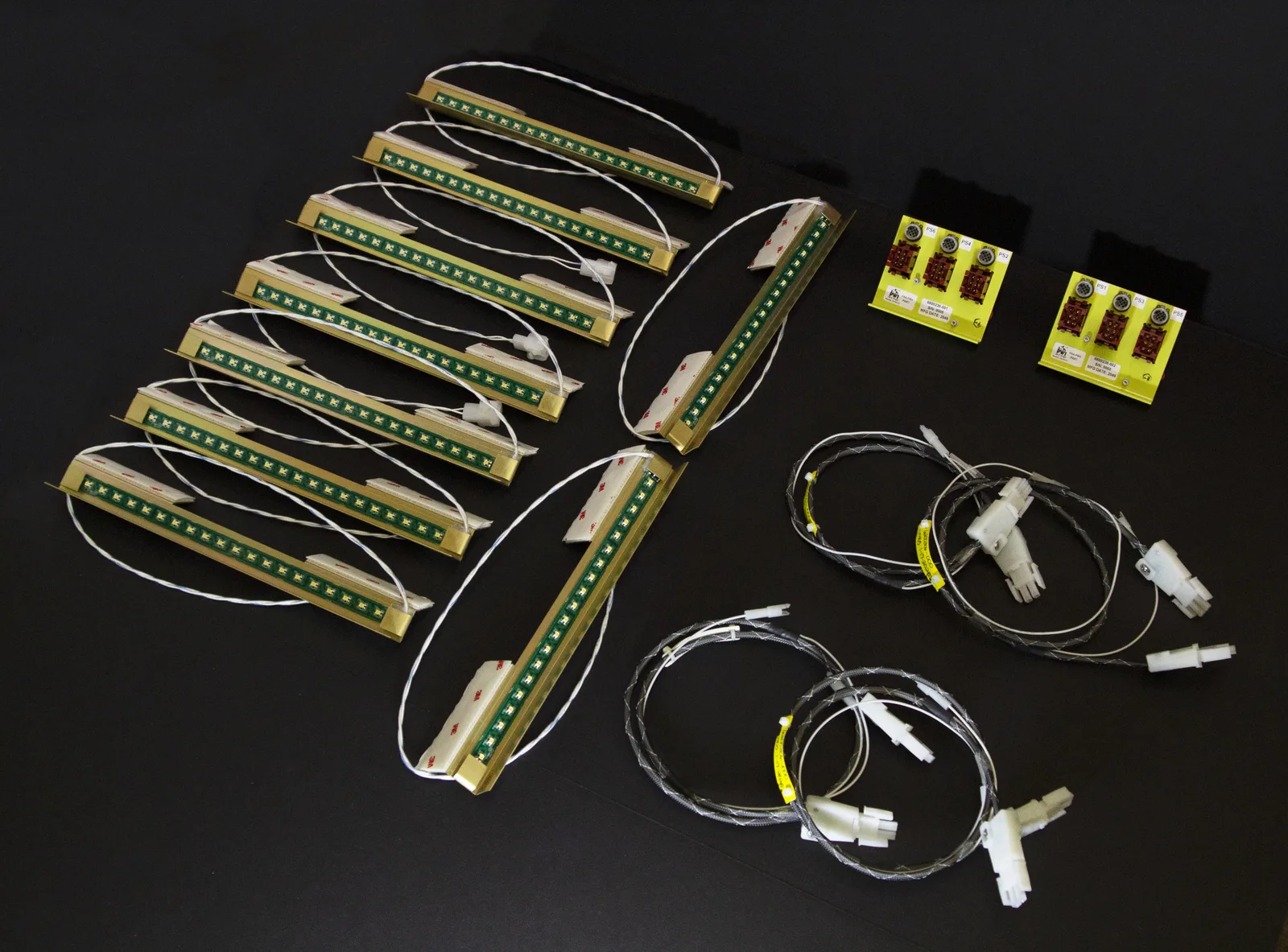 PWI King Air 90/200 LED overhead lighting &mdash; strips, drivers and wiring harnesses, product photo