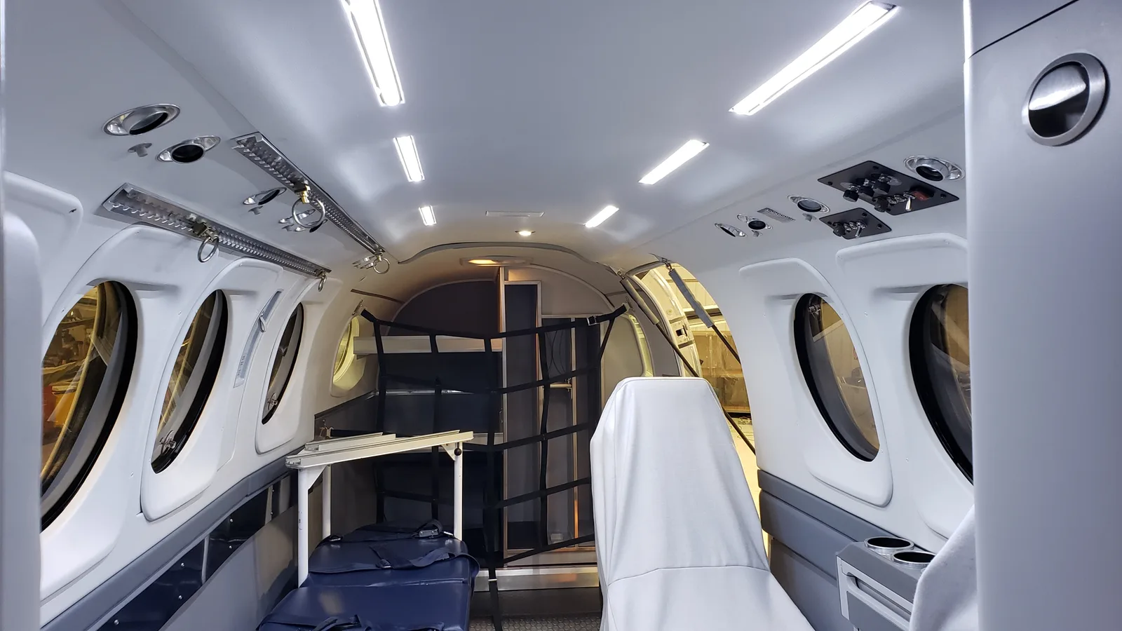 PWI King Air 250 LED cabin overhead close-up