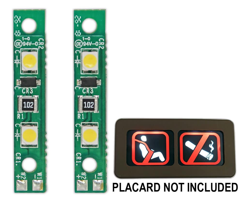 Two PWI LED boards are a direct replacement for the two Teledyne 1202-300 bulb boards,