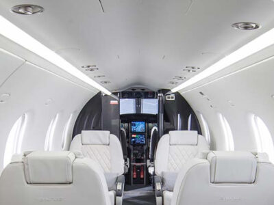 Replace all of the fluorescent cabin lights in the PC-12